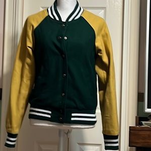 Mock varsity jacket